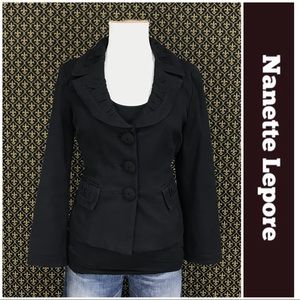 Nanette Lepore Textured Ruched Jacket